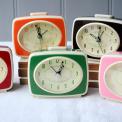 Retro Tv Style Red Alarm Clock