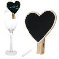 Mini Blackboard Heart Peg Place Setting