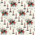5 Sheets Of Barber Shop Wrapping Paper