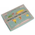 World Map Cotton Tea Towel In Gift Box