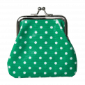 Green Spotty Oilcloth Coin Purse