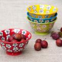 Red Hand Painted Daisy Bowl