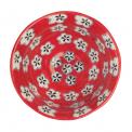 Red Hand Painted Daisy Bowl