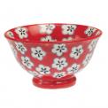 Red Hand Painted Daisy Bowl