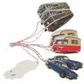 Set Of 6 Vintage Transport Gift Tags
