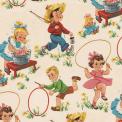 Vintage Kids Wrapping Paper (5 Sheets)
