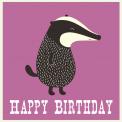 Mr Badger Birthday Card