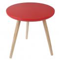 Fifties Red Round Wooden Coffee Table