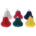 Set Of 6 Paper Bell Honeycomb Mini Decorations