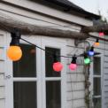 String Of 10 Multicoloured Festoon Lights British Standard 3 Pin Plug