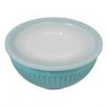 Set Of 4 Ridged Melamine Stacking Bowls With Lids