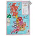 Regional British School Map Tea Towel