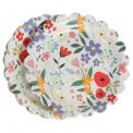 Set Of 8 Summer Meadow Tea Party Plates