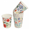 Set Of 8 Summer Meadow Tea Party Paper Cups