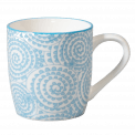 Japanese Mug Blue Swirls