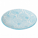 Japanese Side Plate Blue Swirls