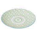 Japanese Side Plate Green Circles