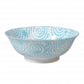 Japanese Salad Bowl Blue Swirls