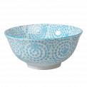 Large Japanese Bowl Blue Swirls