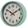 1950s Mint Green Metal Wall Clock