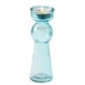 Set Of 6 Glass Candlestick Tealight Holders