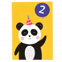 Panda 2nd Birthday Card