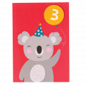 Koala 3rd Birthday Card