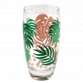 Tropical Palm Drinking Glass