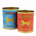 Leopard Storage Tins (set Of 2)