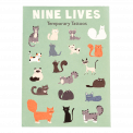 Nine Lives Temporary Tattoos (2 Sheets)