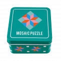 Wooden Mosaic Puzzle In A Tin