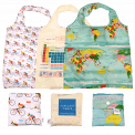 Foldable Shopper Bag In Assorted Retro Prints
