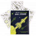 Space Age Glow In The Dark Wall Stickers (3 Sheets)