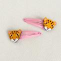 Wild Wonders Leopard Hair Clips (set Of 2)