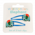 Wild Wonders Elephant Hair Clips (set Of 2)