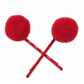 Red Pom Pom Hair Grips