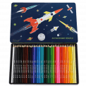 Space Age 36 Colouring Pencils In A Tin