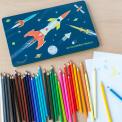 Space Age 36 Colouring Pencils In A Tin