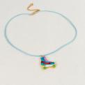 Roller Skate Glitter Necklace