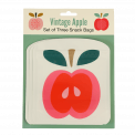 Vintage Apple Snack Bags (set Of 3)
