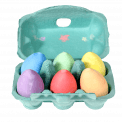 Six Coloured Chalk Eggs