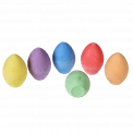 Six Coloured Chalk Eggs