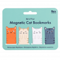 Magnetic Cat Bookmarks (set Of 4)