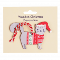 Grey Cat Christmas Decoration