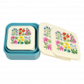 Wild Flowers snack boxes (set of 3) nested