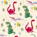 Green Dinosaur Wrapping Paper (5 Sheets)