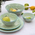 Large Japanese Bowl Green Circles