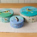 Set Of 3 Garden Birds Cake Tins