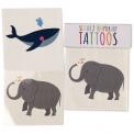 Elephant And Whale Temporary Tattoos