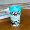 Astrid Flower Bamboo Travel Mug And Lid